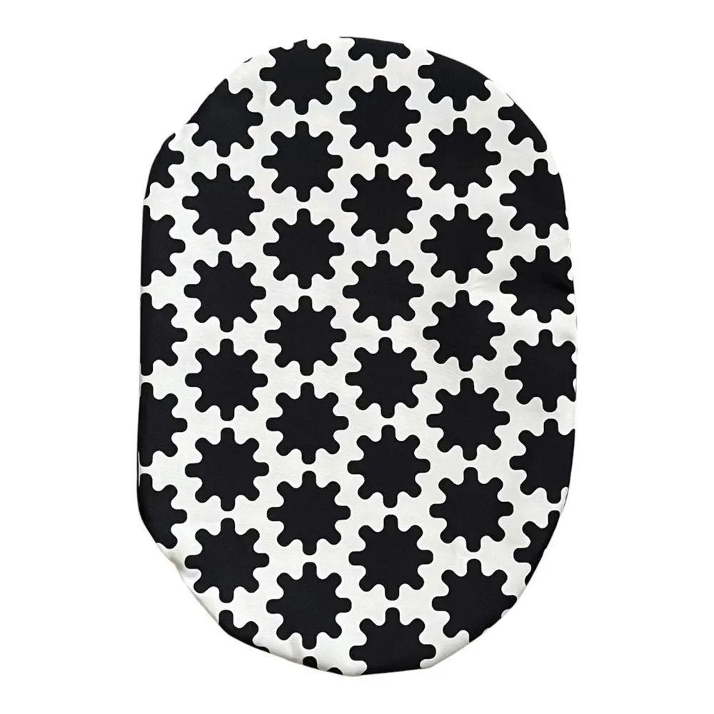 IKEA LURVIG Black and White Print Pet Cat Dog Bed Cover with Zipper Closure